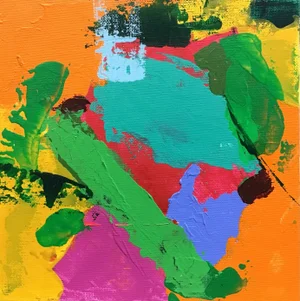 “CS071122” Contemporary Original Abstract Color Study on Canvas Panel