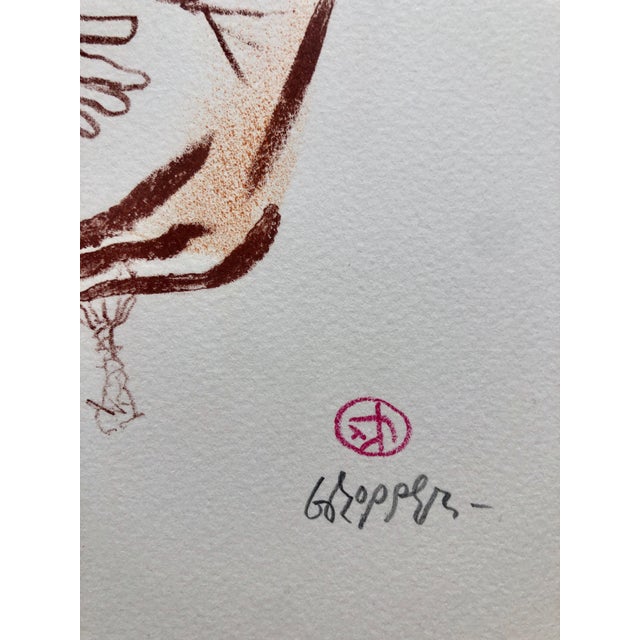 William Gropper William Gropper, Sephardic Jew Fez Hat Jewish Shtetl Americana Judaica Lithograph WPA Yiddish Art For Sale - Image 4 of 6