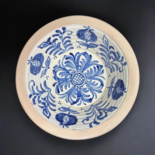 Blue Large Spanish Blue Fajalauza Ceramic Lebrillo Bowl For Sale - Image 8 of 8