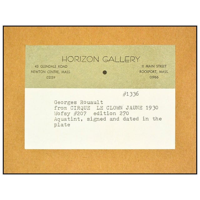 1930s 1930s Le Clown Jaune, Georges Rouault For Sale - Image 5 of 5