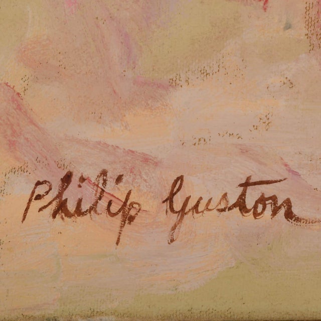 Abstract Expressionism Signed Oil on Canvas Abstract Hue Painting After Philip Guston For Sale - Image 3 of 5