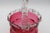 Glass Circa 1880 English Cranberry Glass Bride's Basket With Clear Handle For Sale - Image 7 of 8