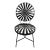 Antique Francois Carre Black Sunburst Garden Chair For Sale