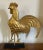 Antique 19th century American swell body gilt copper and zinc rooster weathervane. Molded detail showing feathers with the...