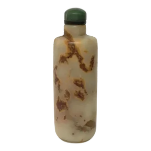Vintage Cylindrical Chalcedony Snuff Bottle