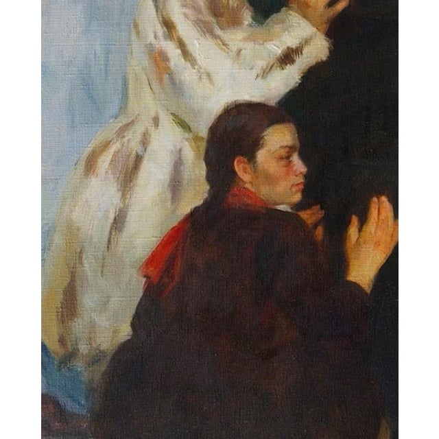 Original Oil Portrait Painting, Ukrainian Artist, 1970s Soviet Art 100-81 For Sale - Image 6 of 6