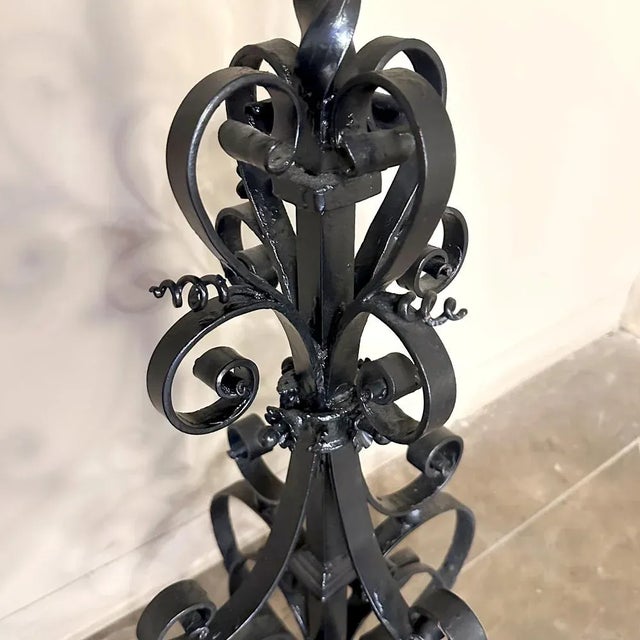 Mid 19th Century Pair 19th Century French Wrought Iron Garden Lanterns For Sale - Image 5 of 12