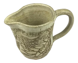 Hand Thrown Pottery Dragon and Phoenix Chinese Style Pitcher