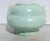 Powder blue aqua glazed ceramic planter from the 30s' An American pottery. 30s design with rolled walls and rainbow...