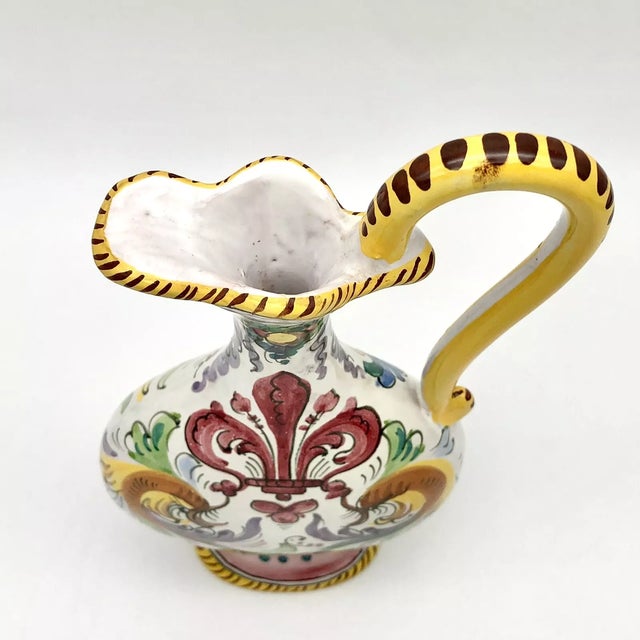 Vintage MCM Italian Pottery Pedestal Cruet Vase For Sale - Image 4 of 6