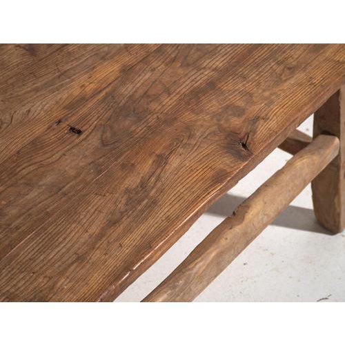Antique Chinese Qing Dynasty Kang Table in Pine For Sale - Image 4 of 11