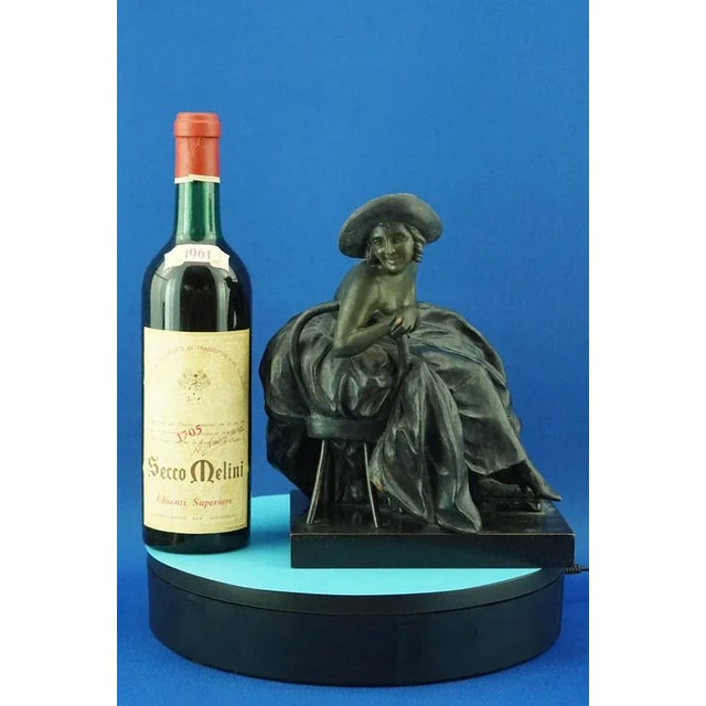 Art Nouveau Ceramic Sculpture Depicting a Lady on a Thonet Chair by Guido Cacciapuoti, Naples, Italy, Early 1900s For Sale - Image 13 of 18