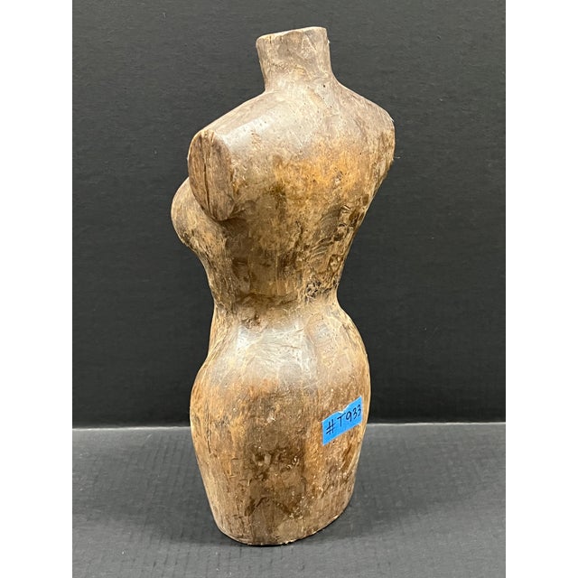 Figurative Carved Solid Wood Female Torso Sculpture Late 20th Century For Sale - Image 3 of 5