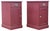 Red Antique Red Painted Bedside Tables, 1900s, Set of 2 For Sale - Image 8 of 11