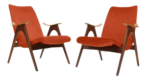 Modern Medellin Mid-Century Style Lounge Chairs - a Pair