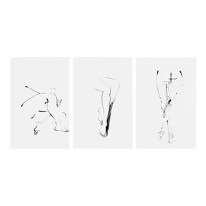 "Leg Study" Original Set of Three Ink Drawings by Yuki Osada