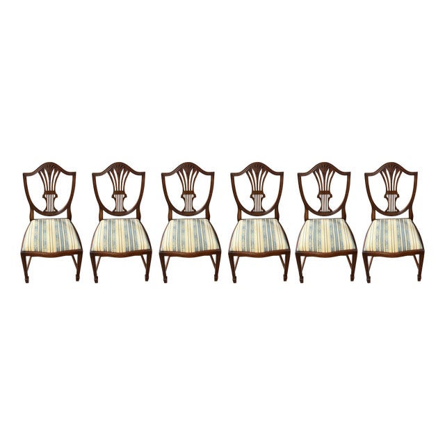 Antique Art Nouveau Dining Chairs, 1920s, Set of 6 For Sale