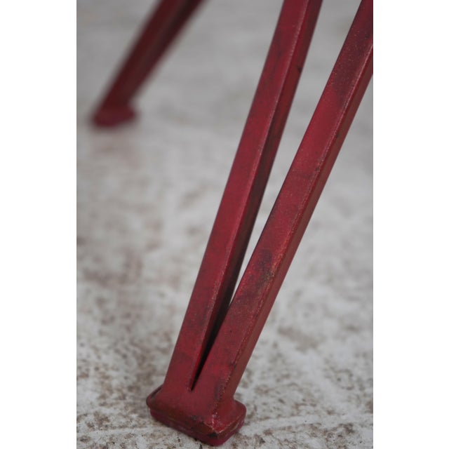 Pietra Dura Inlaid Marble Top Metal Base Round End Table For Sale - Image 10 of 12