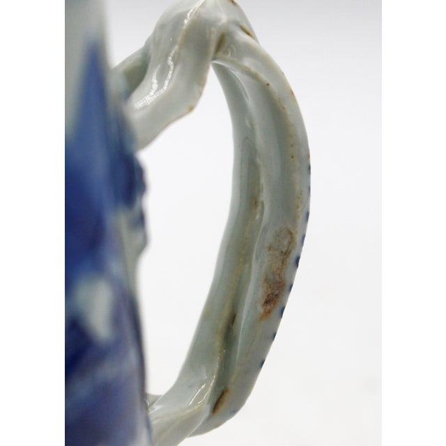 Late 18th-Early 19th Century Blue Canton Chinese Export Covered Posset Pot For Sale - Image 10 of 10