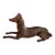 1990s Antique-Style Reclining Greyhound/Whippet Cast Iron Garden Statue For Sale