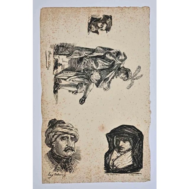 Frédéric Villot, Portraits, Etching, Mid-19th Century For Sale - Image 3 of 3