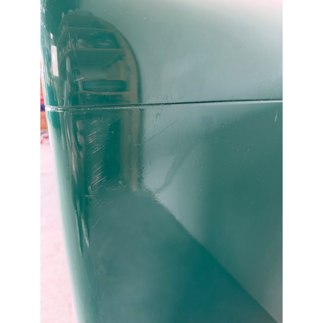 1980s Postmodern Green Lacquer Four-Door Sideboard / Credenza For Sale - Image 16 of 18