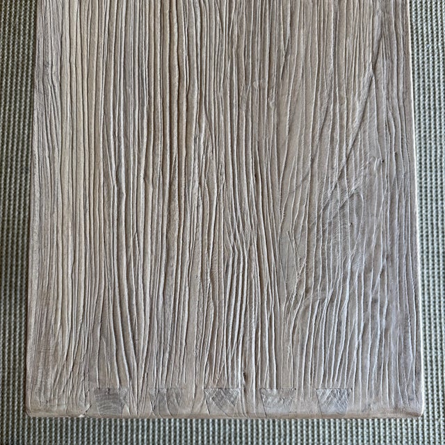 Tan Reclaimed Waterfall Table 38" For Sale - Image 8 of 9
