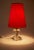 French Table Lamp with Cut Glass Base and Coral Silk Shade in Regency Style For Sale - Image 6 of 13