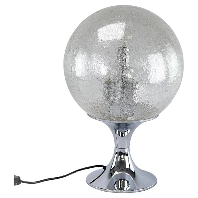 Glass Ball Table Lamp from Doria Leuchten Germany, 1960s For Sale - Image 9 of 9