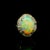 Contemporary 3.67 Carat Australian Crystal Opal Diamond Platinum Swirl Ring, Size 7.75 For Sale - Image 3 of 5