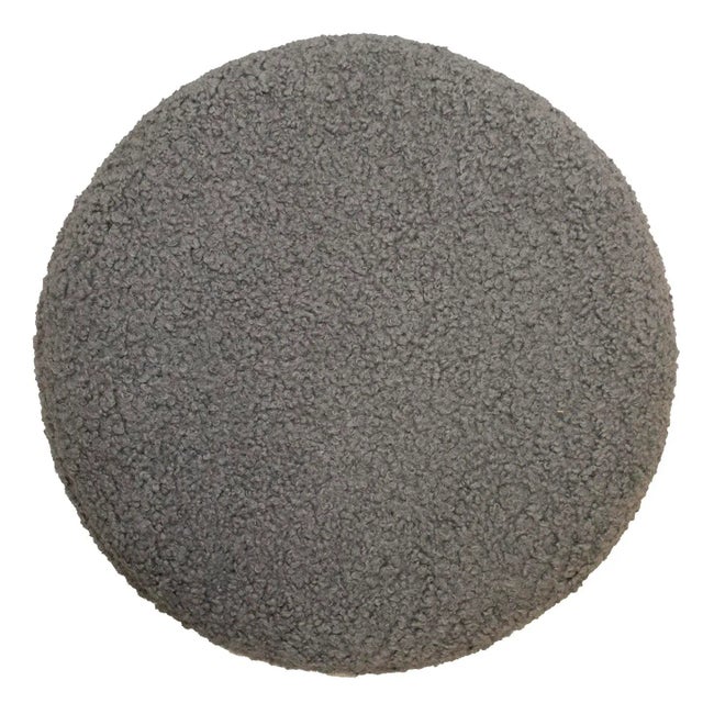 1980's pouf with brand new upholstery in contemporary faux shearling fabric. The pouf was reupholstered to meet today's...