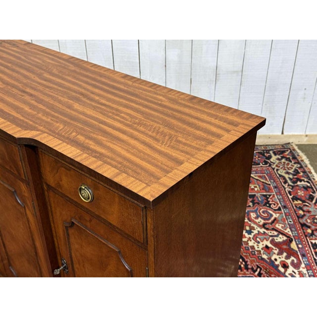Vintage English Four-Door Mahogany Sideboard, 1950s For Sale - Image 5 of 18