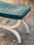 1950s 1950s Curule Stool With Teal Leather Seat For Sale - Image 5 of 8
