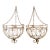 Vintage French Country Wrought Iron Hanging Planter Baskets, a Pair of Two For Sale