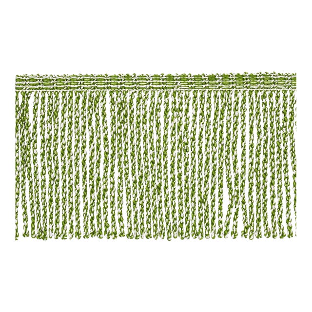 Sample - Schumacher Outdoor Bullion Fringe Trim in Green For Sale