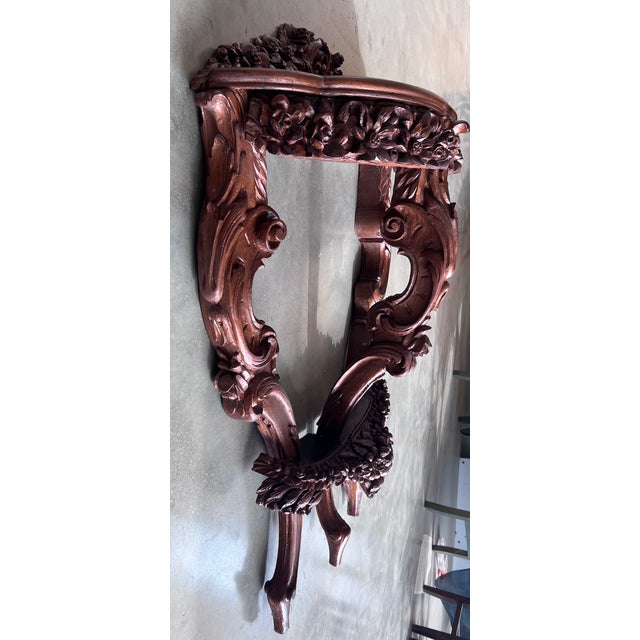 Late 19th Century 19th French Regency Wall Carved Walnut Console Table For Sale - Image 5 of 9