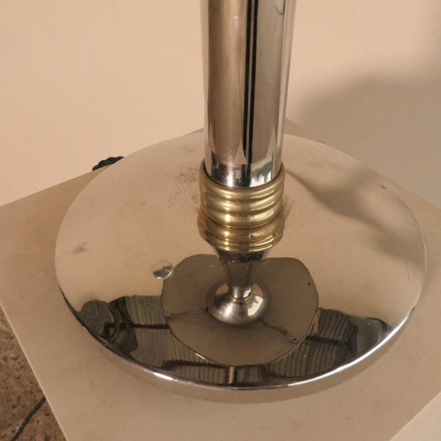 Metal Art Deco Steel Lamp For Sale - Image 7 of 14