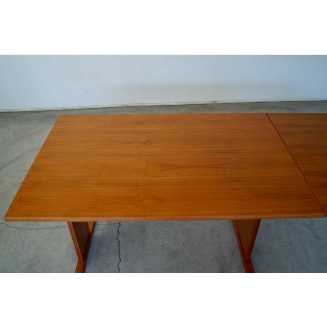 Danish Modern Teak Dining Table For Sale - Image 12 of 13