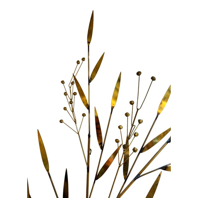 Curtis Jere 1978 Curtis Jere Branches and Berries Brass Wall Sculpture For Sale - Image 4 of 8