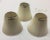 Mini Empire Lampshades, Clip-on, Tapered, Cream with Silver trim on top/bottom. Sold individually. Set of 3 available...
