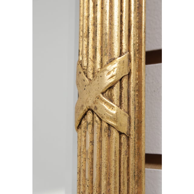 Friedman Brothers Beveled Glass Gold Frame Mirror For Sale - Image 11 of 14