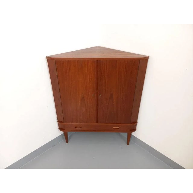 Wood Vintage Scandinavian Teak Corner Storage Unit, 1960s For Sale - Image 7 of 11