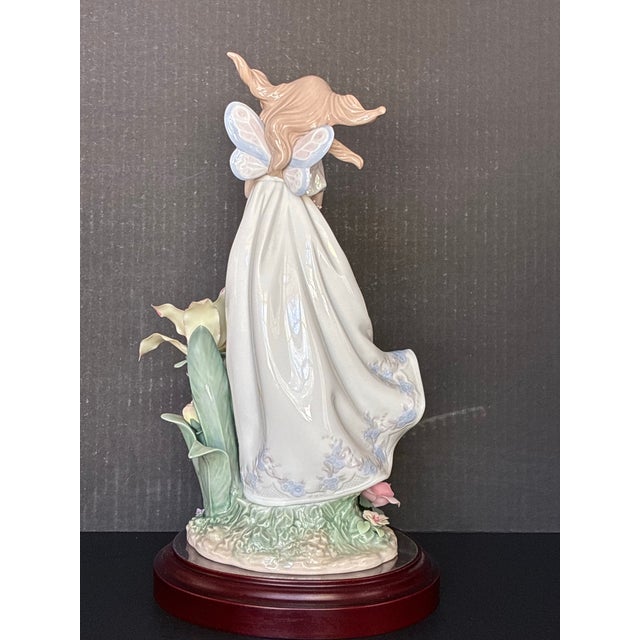 2000 - 2009 This Is a Limited Edition Lladró "Mystical Garden" Figurine,featuring a Fairy Holding Flowers. For Sale - Image 5 of 8