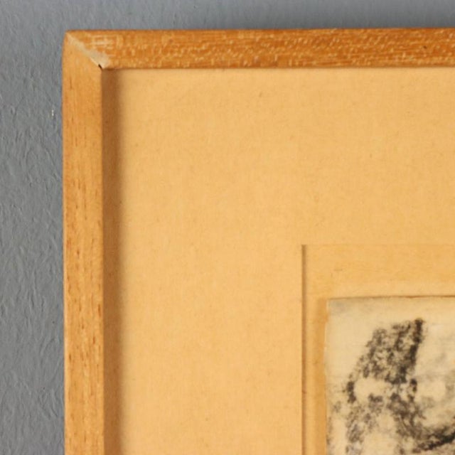 Textile Antonio Mancini, Portrait Composition, Mixed Media on Cardboard, Framed For Sale - Image 7 of 10