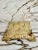 French Brass & Crystal Inkwell W/Tray For Sale - Image 4 of 4