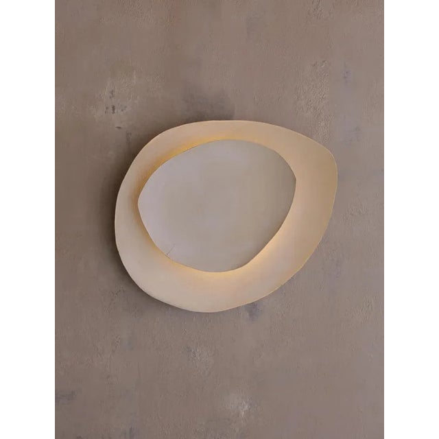 Chalk #2 wall light by margaux leycuras one of a kind, signed and numbered dimensions: d 6 x w 46 x h 38cm material:...
