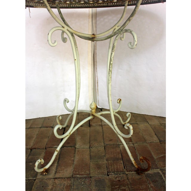 Early 20th Century Early 20th Century Wrought Iron Bistro Table For Sale - Image 5 of 5