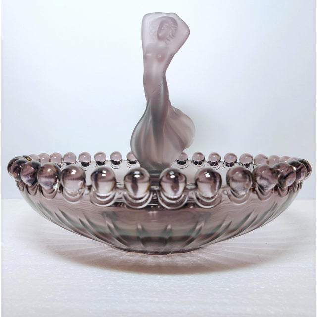 1950s Vintage Art Deco Purple Glass Bowl by Josef Inwald, 1950s For Sale - Image 5 of 15