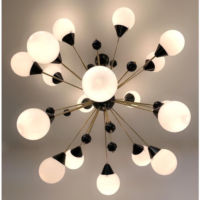 21st Century Matte White Murano Nebula Sputnik Chandelier by Fabio LTD For Sale - Image 6 of 7