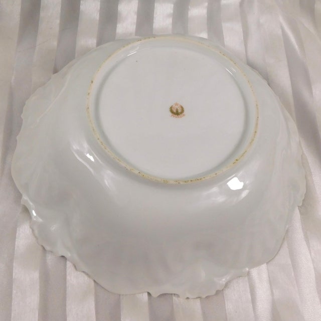 1920s Reinhold Schlegelmilch Rs Prussia Green and Purple Serving Bowl For Sale - Image 4 of 5